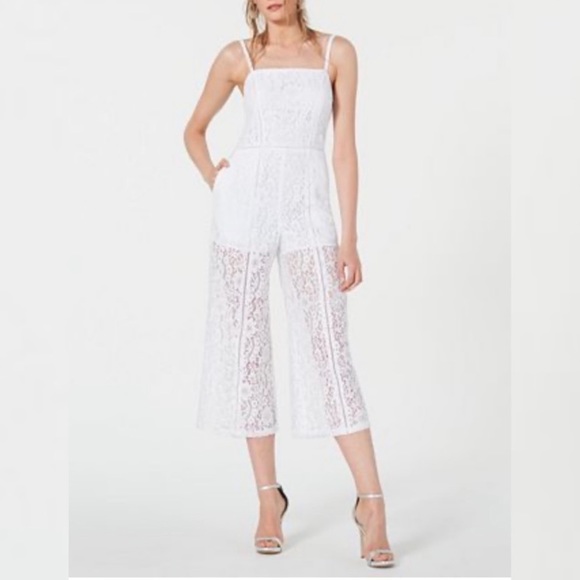 French Connection Pants - FRENCH CONNECTION WHITE HELENIE LACE JUMPSUIT